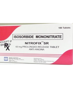 NITROFIX SR Isosorbide Mononitrate 60mg Prolonged-Release Tablet 1's, Dosage Strength: 60 mg, Drug Packaging: Prolonged Release Tablet 1's