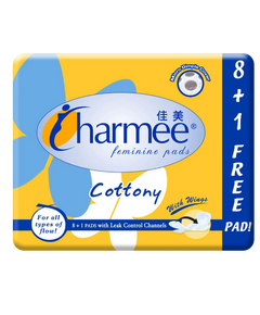 CHARMEE Feminine Pads Cottony With Wings 8+1