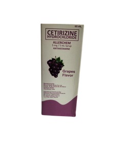 ALLERCHEM Cetirizine Hydrochloride 5mg / 5ml Syrup 60ml Grapes Flavor