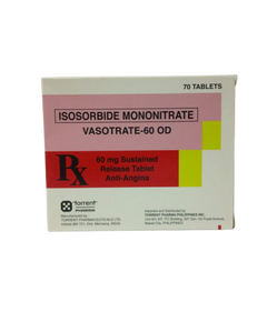 VASOTRATE-60 OD Isosorbide Mononitrate 60mg Sustained Release Tablet 1's