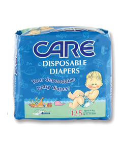 Image of CARE DISPOSABLE DIAPER S 12'S