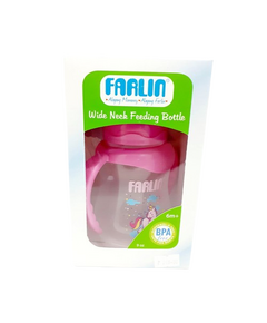 FARLIN Wide Neck Feeding Bottle 9oz Pink 1's