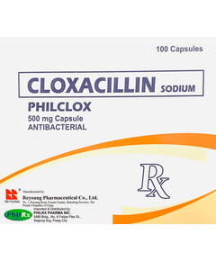 PHILCLOX Cloxacillin Sodium 500mg Capsule 1's, Dosage Strength: 500 mg, Drug Packaging: Capsule 1's
