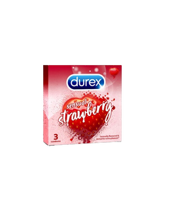 DUREX Sensual Strawberry Condoms 3's