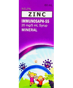 IMMUNOSAPH-55 Zinc 20mg / 5mL Syrup 60mL Grapes