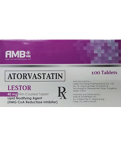 LESTOR Atorvastatin 40mg Film-Coated Tablet 1's