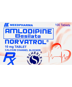 NORVATROL Amlodipine 10mg 1 Box x 100 Tabs, Dosage Strength: 10 mg, Drug Packaging: Tablet 100's