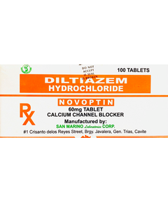 NOVOPTIN Diltiazem Hydrochloride 60mg Tablet 1's, Dosage Strength: 60 mg, Drug Packaging: Tablet 1's