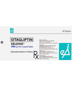 XELEVIA Sitagliptin Phosphate 100mg Film-Coated Tablet 1's, Dosage Strength: 100mg, Drug Packaging: Film-Coated Tablet 1's