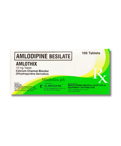 AMLOTHIX Amlodipine 10mg - 1 Box x 100 Tabs, Dosage Strength: 10mg, Drug Packaging: Tablet 100's