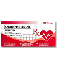 AMLOTHIX Amlodipine 5mg - 1 Box x 100 Tabs, Dosage Strength: 5mg, Drug Packaging: Tablet 100's