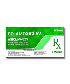 ASICLAV-625 Co-Amoxiclav 625mg Film-Coated Tablet 1's