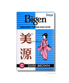 Image of BIGEN PERMANENT POWDER HAIR COLOR DARK BROWN (BLUE) 6G