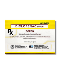 BOREN Diclofenac 50mg - 1 Tablet, Dosage Strength: 50 mg, Drug Packaging: Enteric-Coated Tablet 1's