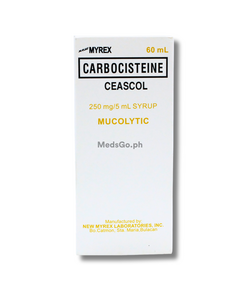 CEASCOL Carbocisteine 250mg / 5mL Syrup 60mL, Dosage Strength: 250 mg / 5 ml, Drug Packaging: Syrup 60ml