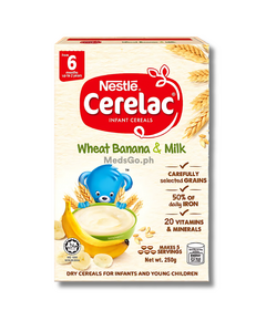 CERELAC Infant Cereals Wheat Banana & Milk 6 months to 2 years 250g