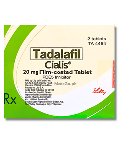 CIALIS Tadalafil 20mg - 1 Box x 2 Tabs, Dosage Strength: 20 mg, Drug Packaging: Film-Coated Tablet 2's