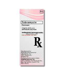 CONSAC Tobramycin 3mg / mL (0.3% w/v) Ophthalmic Solution 5mL