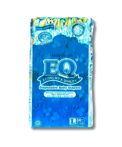 Image of EQ COLORS DISPOSABLE BABY DIAPER L 34'S
