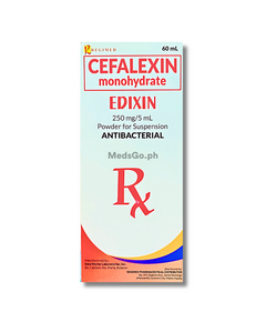 EDIXIN Cefalexin Monohydrate 250mg / 5ml Syrup 60ml