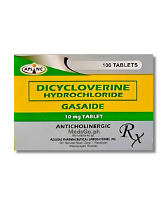 Image of GASAIDE DICYCLOVERINE 10MG - 1 BOX X 100 TABS