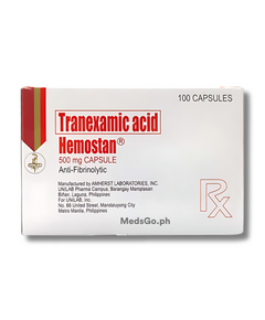 HEMOSTAN Tranexamic Acid 500mg Capsule 1's, Dosage Strength: 500 mg, Drug Packaging: Capsule 1's