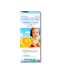 KIDIMEED-C PLUS Ascorbic Acid / Zinc 100mg / 10mg per 5mL Syrup 60mL Orange