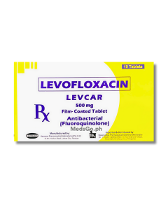 LEVCAR Levofloxacin 500mg - 1 Box x 10 Tabs, Dosage Strength: 500 mg, Drug Packaging: Film-Coated Tablet 10's