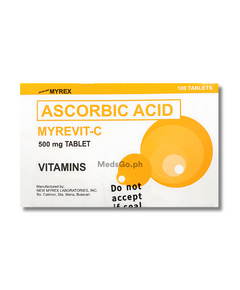 MYREVIT-C Ascorbic Acid 500mg - 1 Tablet, Dosage Strength: 500 mg, Drug Packaging: Tablet 1's