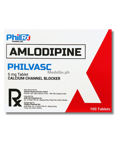 PHILVASC Amlodipine 5mg - 1 Tablet, Dosage Strength: 5 mg, Drug Packaging: Tablet 1's