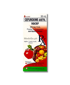 Image of SQCEF CEFUROXIME 250MG / 5ML POWDER FOR SUSPENSION 50ML APPLE AND TUTTI FRUTTI