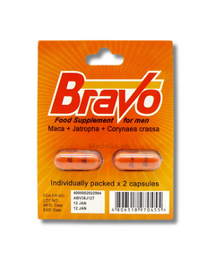 BRAVO 1 Box x 2 Tabs - Food Supplement for Men