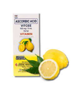 VITCEE Ascorbic Acid 100mg / 5mL Syrup 60mL Lemon, Dosage Strength: 100 mg / 5 ml, Drug Packaging: Syrup 60ml, Drug Flavor: Lemon