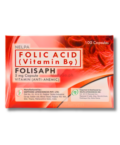FOLISAPH Folic Acid (Vit. B9) 5mg - 1 Capsule, Dosage Strength: 5 mg, Drug Packaging: Capsule 1's
