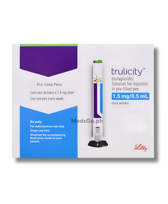 TRULICITY Dulaglutide 1.5mg / 0.5mL - 1 Pre-filled Pen, Dosage Strength: 1.5 mg / 0.5 ml, Drug Packaging: Solution for Injection 0.5ml x 1's