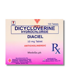 DIACIEL Dicycloverine 10mg - 1 Tablet, Dosage Strength: 10 mg, Drug Packaging: Tablet 1's