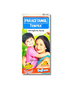 TEMPRA Paracetamol 120mg / 5mL Syrup 60mL Orange, Dosage Strength: 120mg / 5ml, Drug Packaging: Syrup 60ml, Drug Flavor: Orange