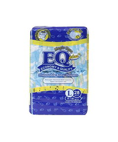 EQ PLUS Disposable Baby Diaper L 28's