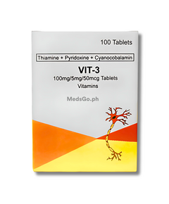 Image of VIT-3 THIAMINE / PYRIDOXINE / CYANOCOBALAMIN 100MG / 5MG / 50MCG TABLET 1'S