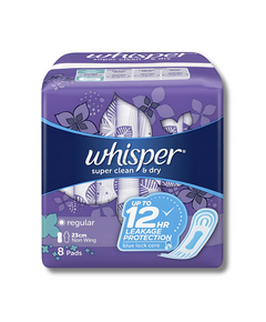 WHISPER Super Clean & Dry Non-Wing 8's