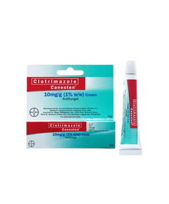 CANESTEN Clotrimazole 1.0% (10mg / g) Cream 10g, Dosage Strength: 1% (10 mg / g), Drug Packaging: Cream 10g
