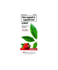 CLIRCAF Vitex Negundo L. Lagundi Leaf 300mg / 5ml Syrup 60ml