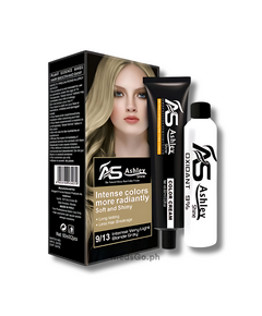 Image of ASHLEY SHINE BIO NATURAL GLOSSY HAIR COLOR CREAM INTENSE VERY LIGHT BLONDE GREY 9/13