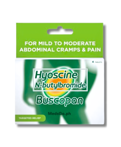 Image of BUSCOPAN 1 PACK X 4 TABS - HYOSCINE N-BUTYLBROMIDE 10MG