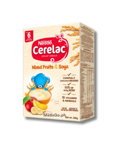 Image of CERELAC INFANT CEREALS MIXED FRUITS & SOYA 6 MONTHS TO 2 YEARS 250G