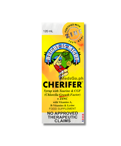 CHERIFER WITH ZINC Taurine / Chlorella Growth Factor / Zinc / Vitamin A / Vitamin B / Lysine Syrup 120mL, Drug Packaging: Syrup 120ml