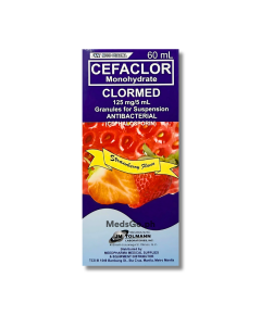 CLORMED Cefaclor 125mg / 5mL Granule for Suspension 60mL, Dosage Strength: 125 mg / 5 ml, Drug Packaging: Granule for Suspension 60ml