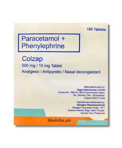 COLZAP Paracetamol / Phenylephrine Hydrochloride 500mg / 10mg Tablet 1's