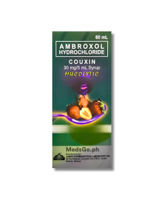 COUXIN Ambroxol Hydrochloride 30mg / 5mL Syrup 60mL Strawberry, Dosage Strength: 30 mg / 5 mL, Drug Packaging: Syrup 60ml