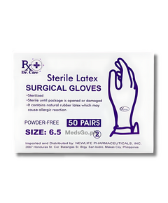 DR. CARE Sterile Latex Surgical Gloves Size 6.5 Pair